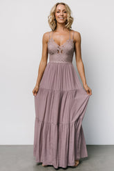 Summerlin Lace Top Maxi Dress | Dusty Mauve